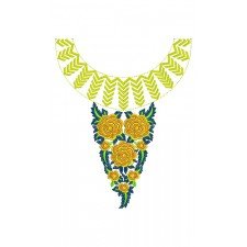 Vestido Mexican Neck Embroidery Design