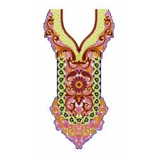 Aztec Sundress Neck Embroidery Design