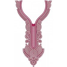 Stylish long Scoop Neck Embroidery Design