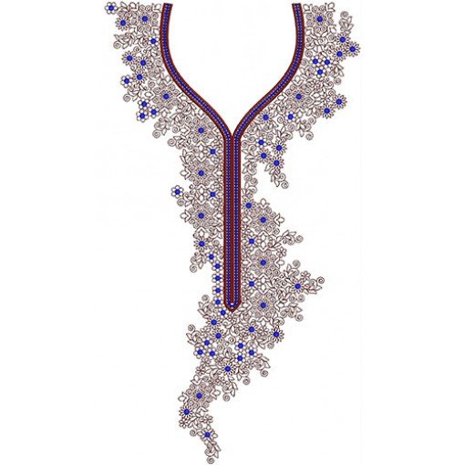 Unique Apparel Neck Embroidery Design
