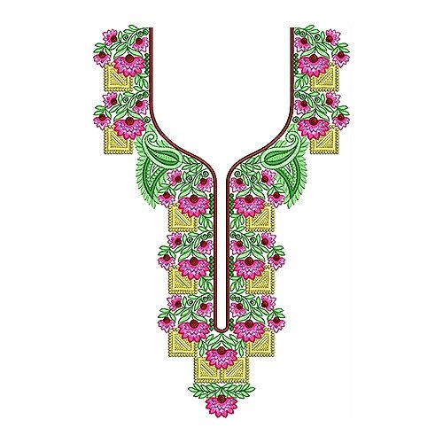 New Neck Embroidery Design 18666