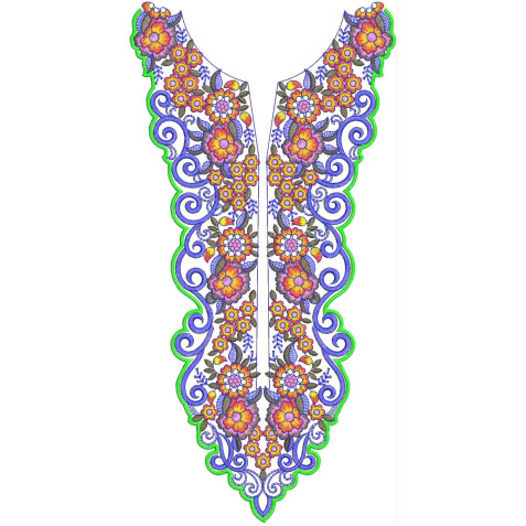 New Neck Embroidery Design 19377