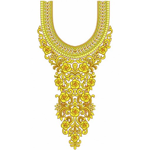 Stylish Fashion Neck Embroidery Design