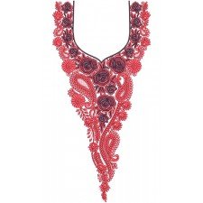 Stylish Fashion Neck Embroidery Design 19854