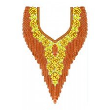 Fashion Motif Neck Embroidery Design 19855