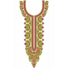 Fashion Motif Neck Embroidery Design 19856