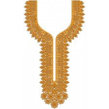 Embossed Neck Embroidery Design 19859