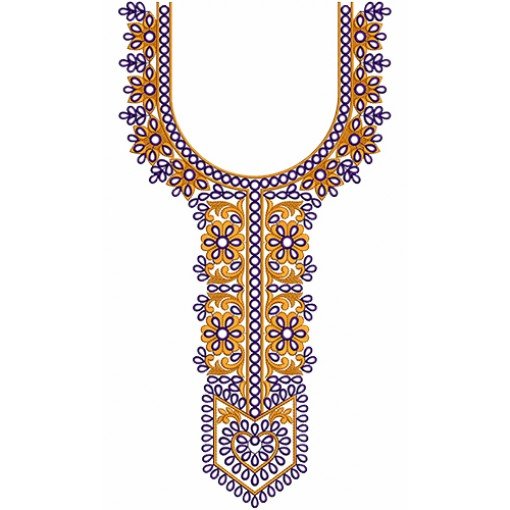 Venise Floral Neck Embroidery Design 20232