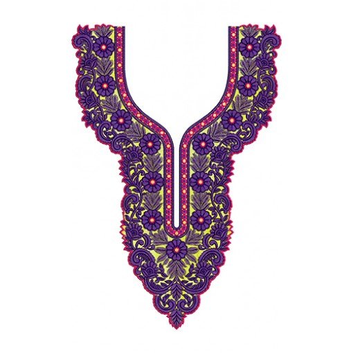 Neck Embroidery Design 20307