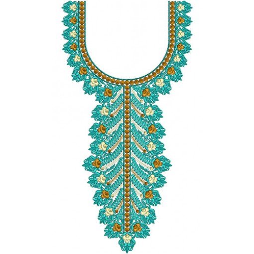 Neck Embroidery Design 20489