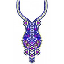 Traditional Albanian Neck Embroidery Design 21087