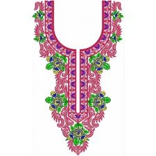 Zari Thread Dress Embroidery Design 21181