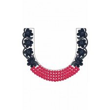 USA Heavy Neck Embroidery Design 21439