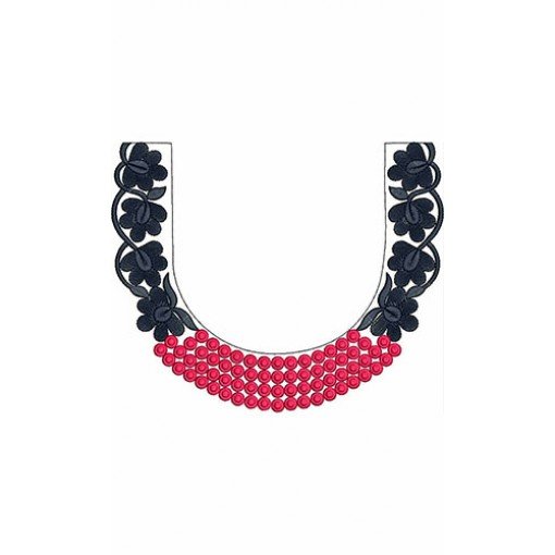 USA Heavy Neck Embroidery Design 21439