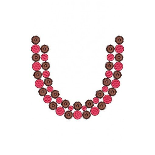 Oman Mirror Work Neck Embroidery Design 21444