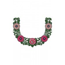 Egypt Latest Wedding Neck Embroidery Design 21448