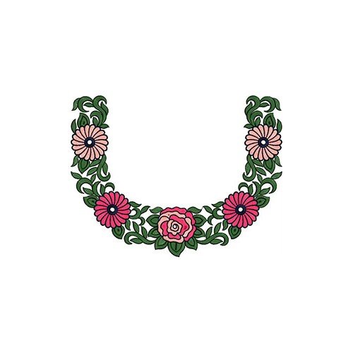 Egypt Latest Wedding Neck Embroidery Design 21448