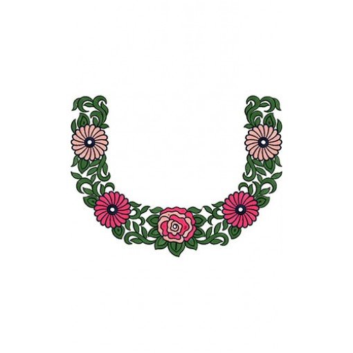 Egypt Latest Wedding Neck Embroidery Design 21448