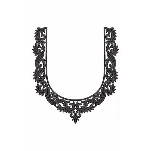 Beautiful Zardosi Neck Embroidery Design 21455