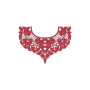 Honeycomb Pattern Crochet Neck Embroidery Design 21654