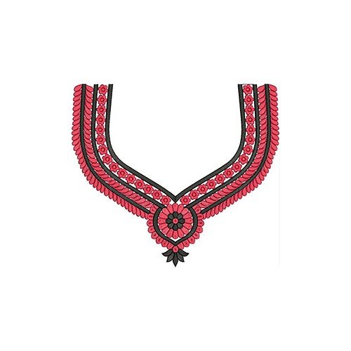 Neck Embroidery for A Shape Kurti Design 21675
