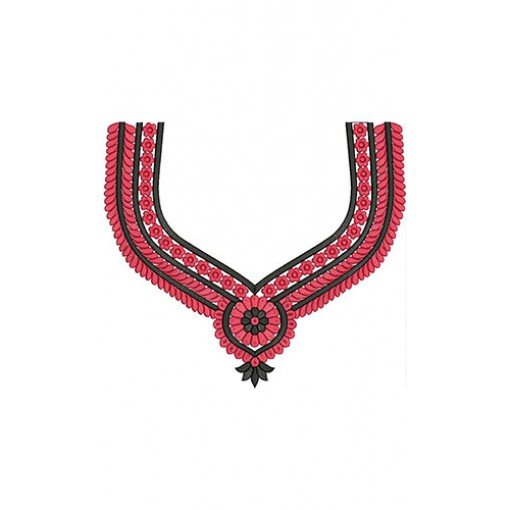 Neck Embroidery for A Shape Kurti Design 21675