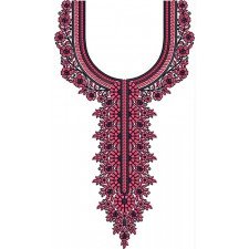 Alabiya Kaftan Neck Embroidery Design 21825