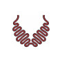 Nigeria Snakes Shape Neck Embroidery Design 21896