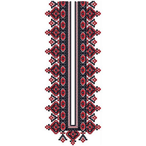 Folk Wear Of Bulgaria Traditional Drees Neck Embroidery Design 21899
