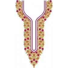 Latest Anarkali Suit Neck Embroidery Design 21902