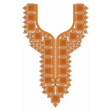 Pakistani Bridal Kameez Neck Embroidery Design 21906