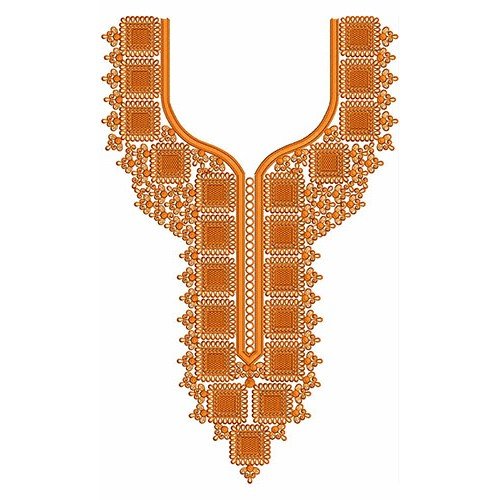 Pakistani Bridal Kameez Neck Embroidery Design 21906