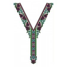 V Neck Embroidery Design 21946