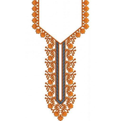 Nigeria Attire Neck Embroidery Design 21971