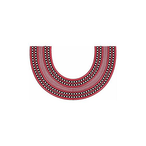 Kenya Masai Neck Embroidery Design 21996