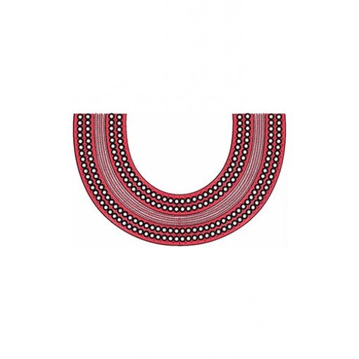 Kenya Masai Neck Embroidery Design 21996