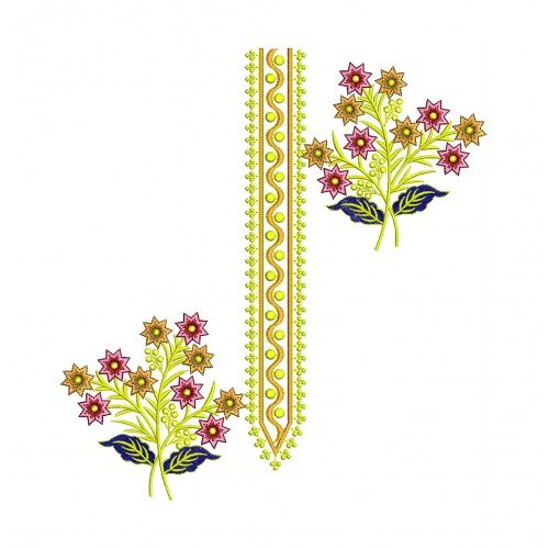 Fancy Neck Embroidery Desing