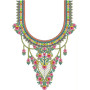 Multicolor Neck Embroidery Design