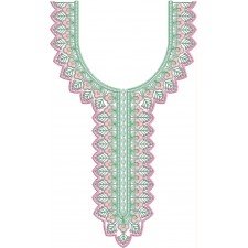 Simple Dress Neck Embroidery Design