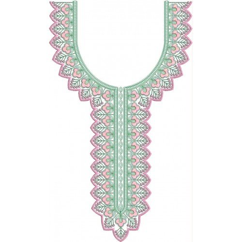 Simple Dress Neck Embroidery Design