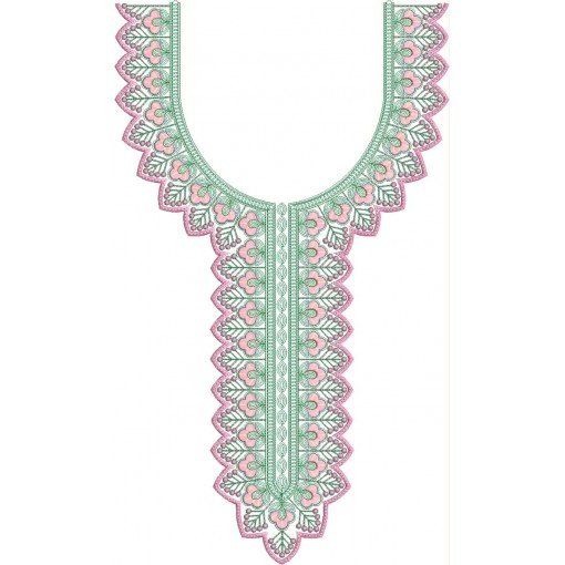 Simple Dress Neck Embroidery Design
