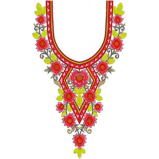 New Neck Embroidery Design 22055