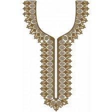 Palestinian Neck Embroidery Design 22126