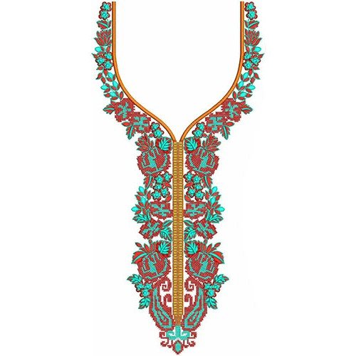 New Neck Embroidery Design 22139