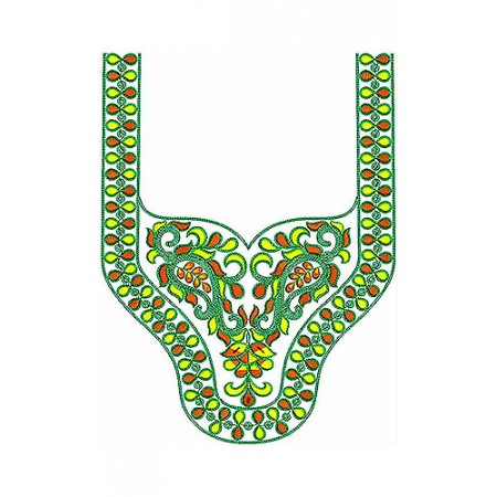 Cording Neck Yoke Gala Embroidery Design