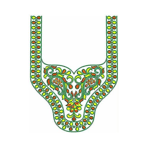 Cording Neck Yoke Gala Embroidery Design