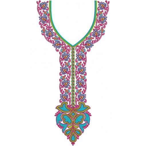 Nigeria Attire Neck Embroidery Design 22334