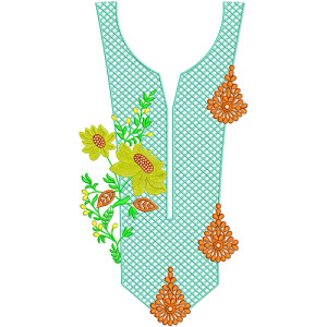 Cultural Neck Embroidery Design 22335