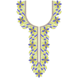 African Neck Embroidery Design 22445