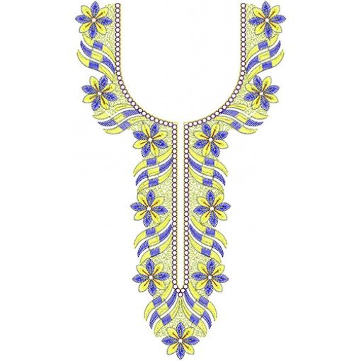 African Neck Embroidery Design 22445